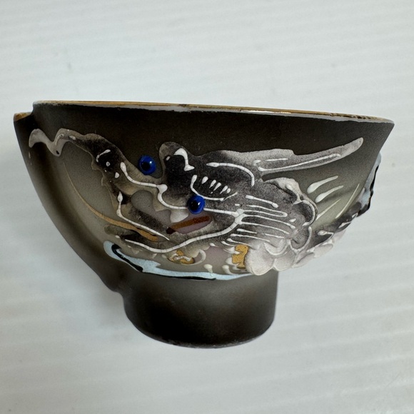 Moriage Japan Dragonware Saki Tea Set Vintage 1940’s Whistling Bird Hand Painted - Picture 6 of 16